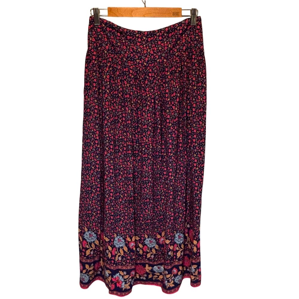 Natural Life Pink Ditsy Floral Midi Skirt - size Medium
